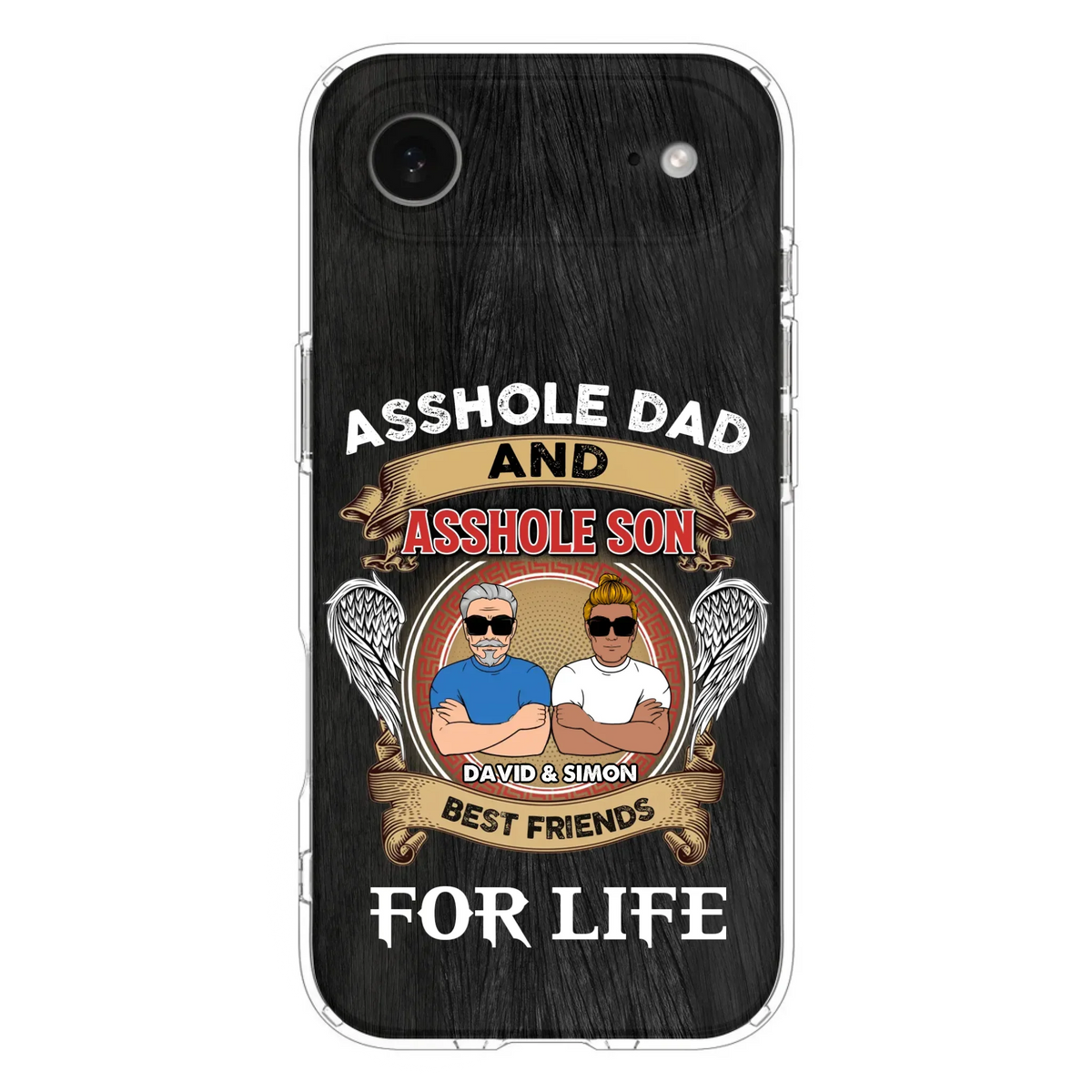 Custom Personalized Dad And Son Phone Case - Funny Gift Idea for Dad from Son - Asshole Dad And Asshole Son Best Friends For Life - Case for iPhone/Samsung