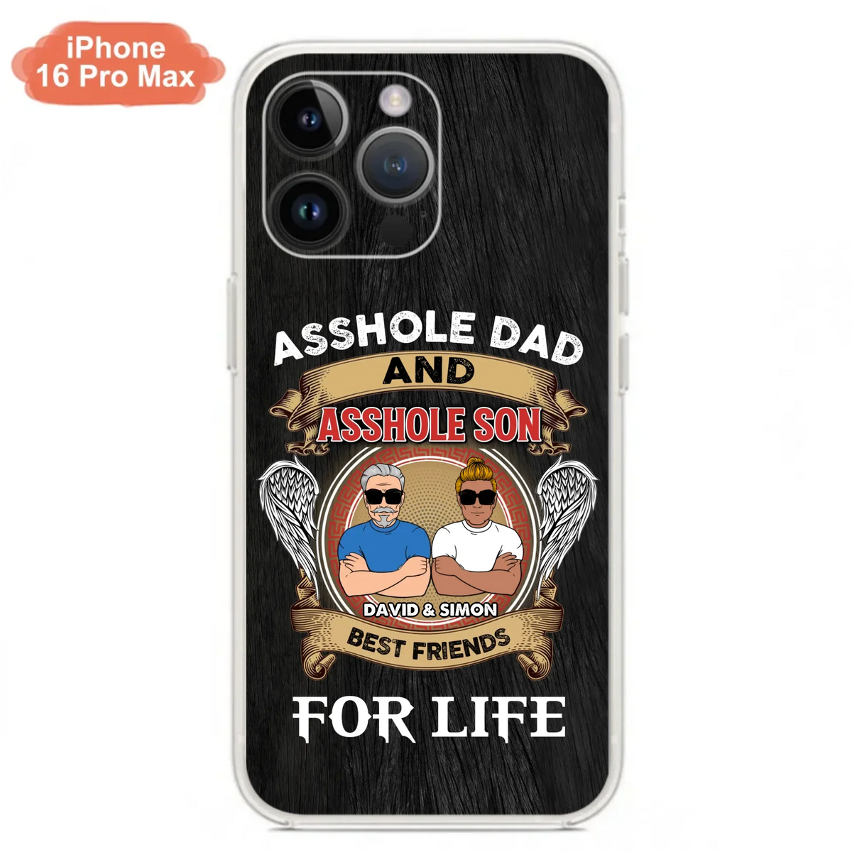 Custom Personalized Dad And Son Phone Case - Funny Gift Idea for Dad from Son - Asshole Dad And Asshole Son Best Friends For Life - Case for iPhone/Samsung