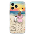 Custom Personalized Memorial Dog Mom Phone Case - Upto 3 Dogs - Memorial Gift Idea for Dog Owners - A Big Piece Of My Heart Lives In Heaven - Case for iPhone/Samsung