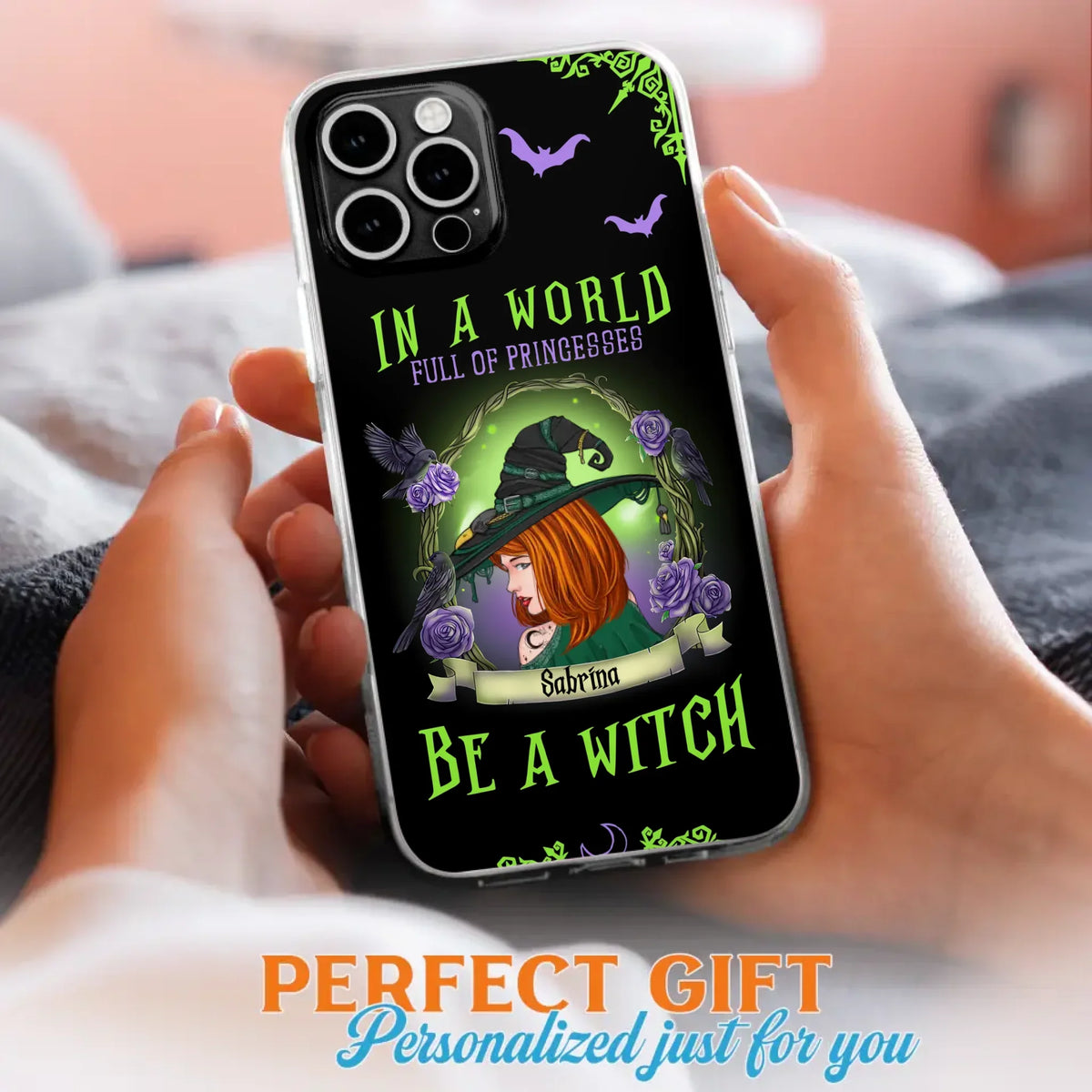 Personalized Witch Phone Case - Gift Idea For Witch Lover/Halloween - In A World Full Of Princesses Be A Witch - Case For iPhone/Samsung