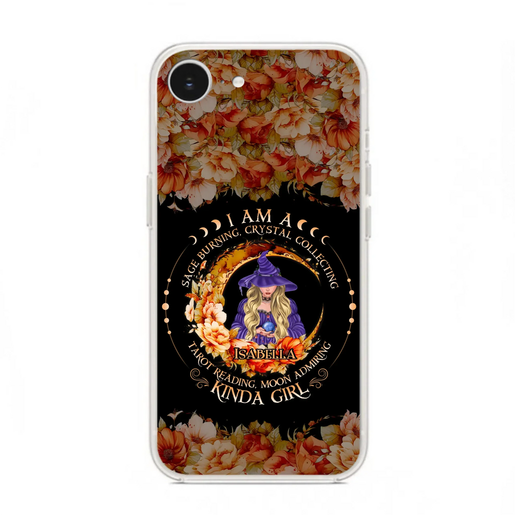 Personalized Witch Phone Case - Gift Idea For Halloween - I Am A Sage Burning, Crystal Collecting, Tarot Reading, Moon Admiring Kinda Girl - Cases For iPhone/Samsung
