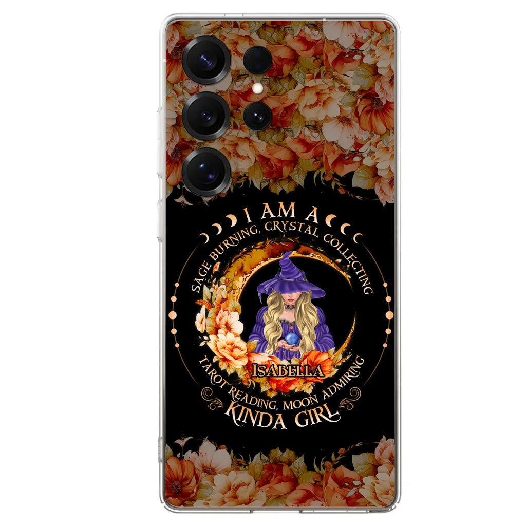 Personalized Witch Phone Case - Gift Idea For Halloween - I Am A Sage Burning, Crystal Collecting, Tarot Reading, Moon Admiring Kinda Girl - Cases For iPhone/Samsung