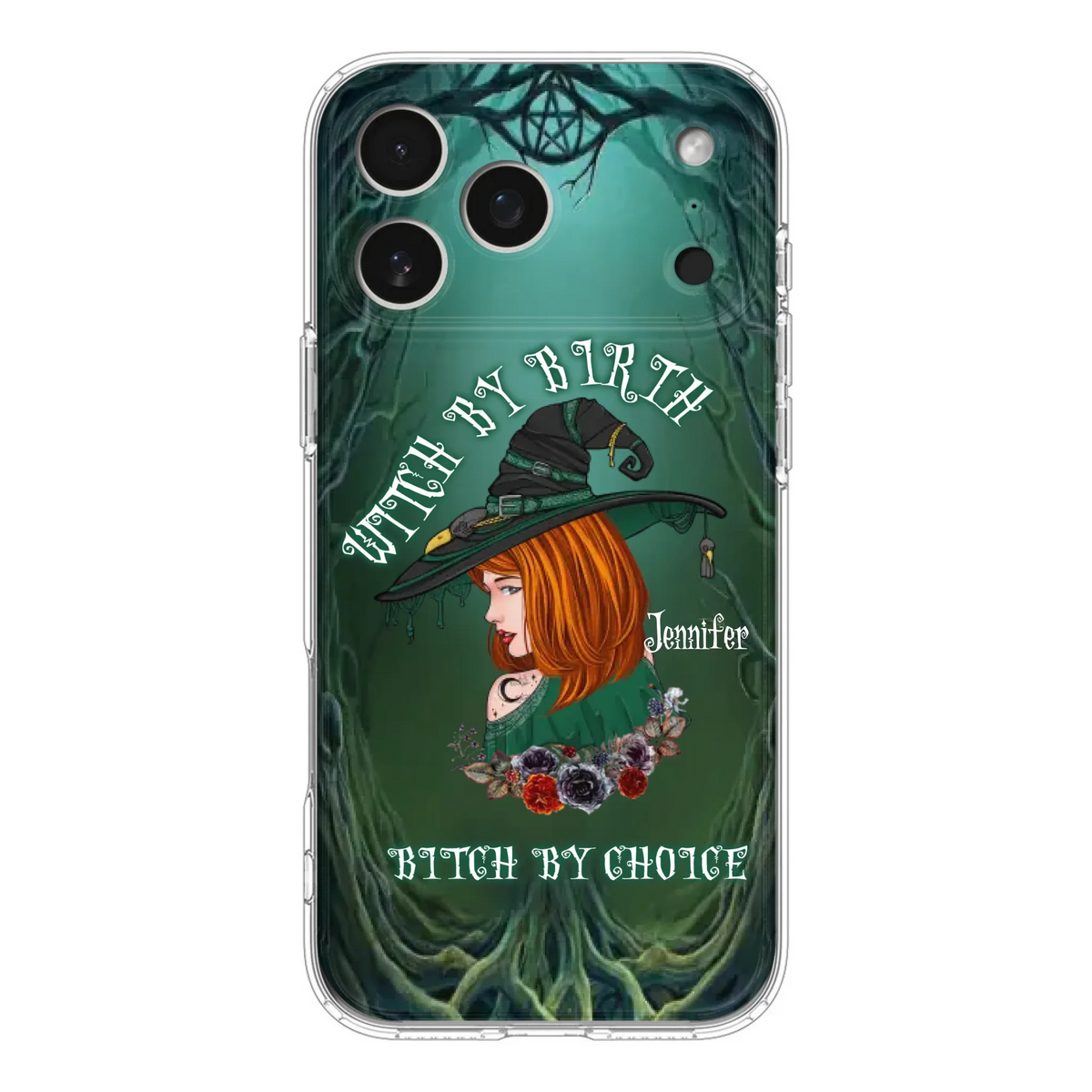 Custom Personalized Witch Phone Case - Gift Idea For Halloween - Witch By Birth Bitch By Choice - Case For iPhone/Samsung