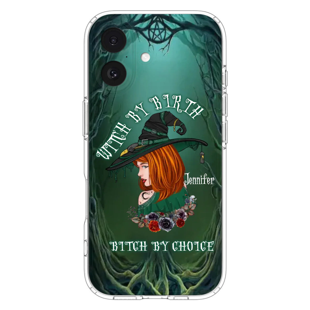 Custom Personalized Witch Phone Case - Gift Idea For Halloween - Witch By Birth Bitch By Choice - Case For iPhone/Samsung