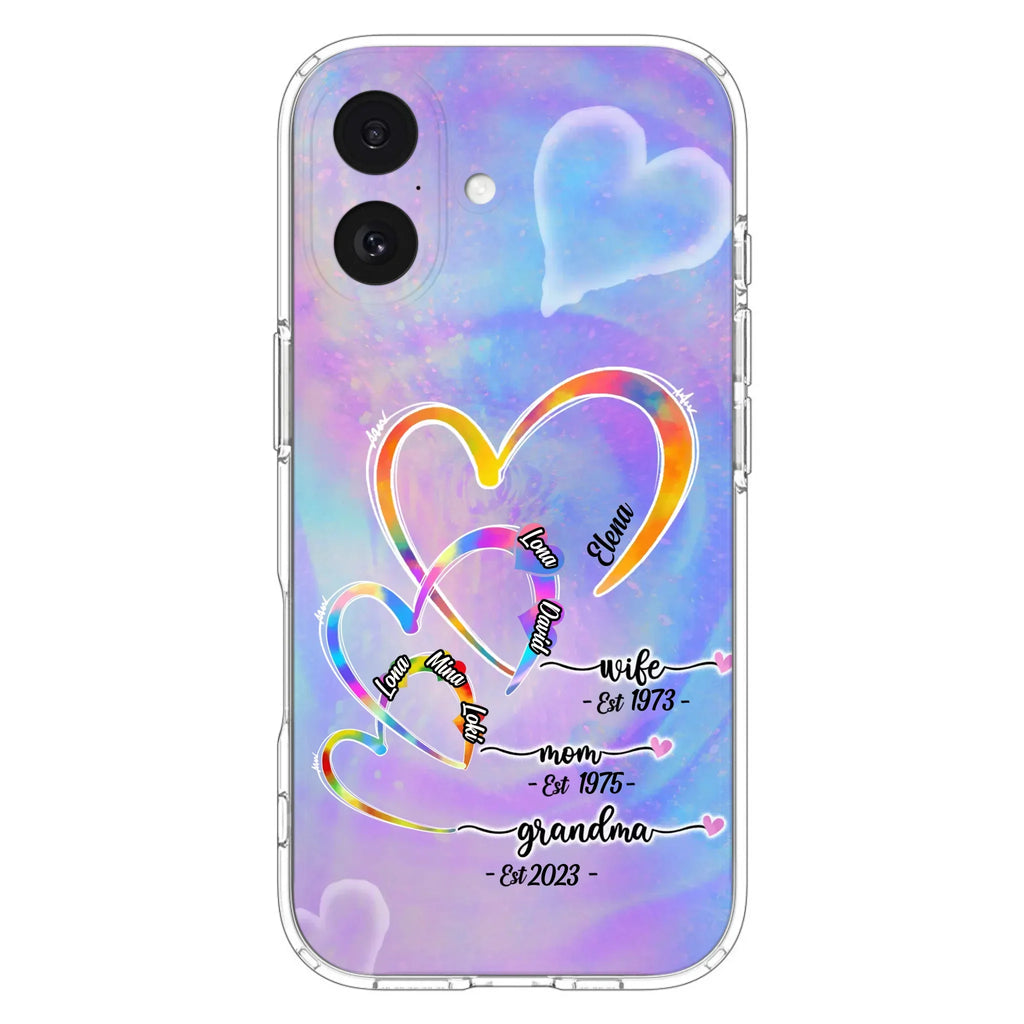Personalized Mom Phone Case - Gift Idea For Mom/Grandma - Upto 4 Children/5 Grandchildren - Cases For iPhone/Samsung