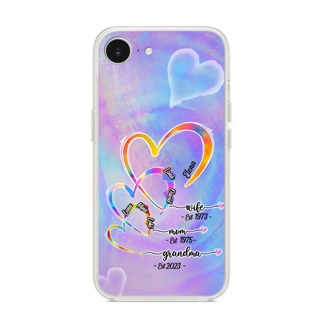 Personalized Mom Phone Case - Gift Idea For Mom/Grandma - Upto 4 Children/5 Grandchildren - Cases For iPhone/Samsung