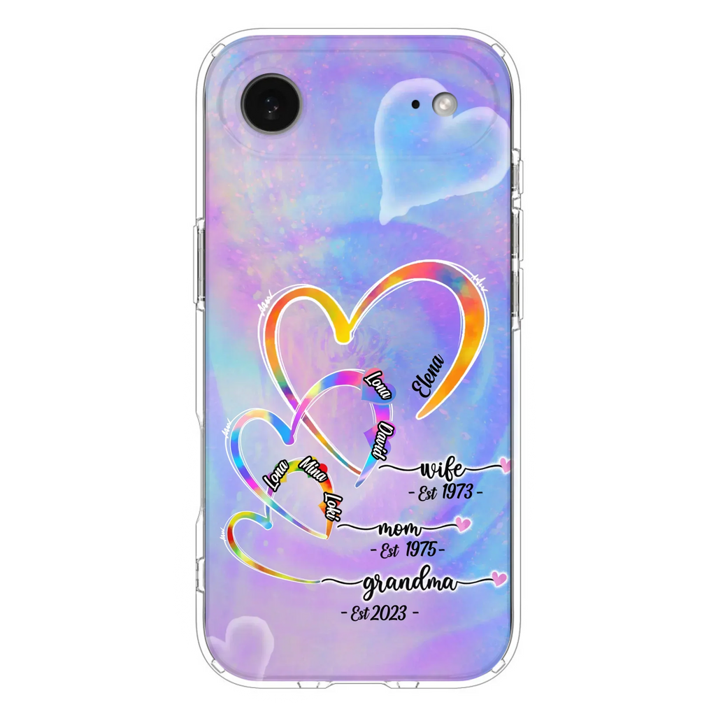 Personalized Mom Phone Case - Gift Idea For Mom/Grandma - Upto 4 Children/5 Grandchildren - Cases For iPhone/Samsung