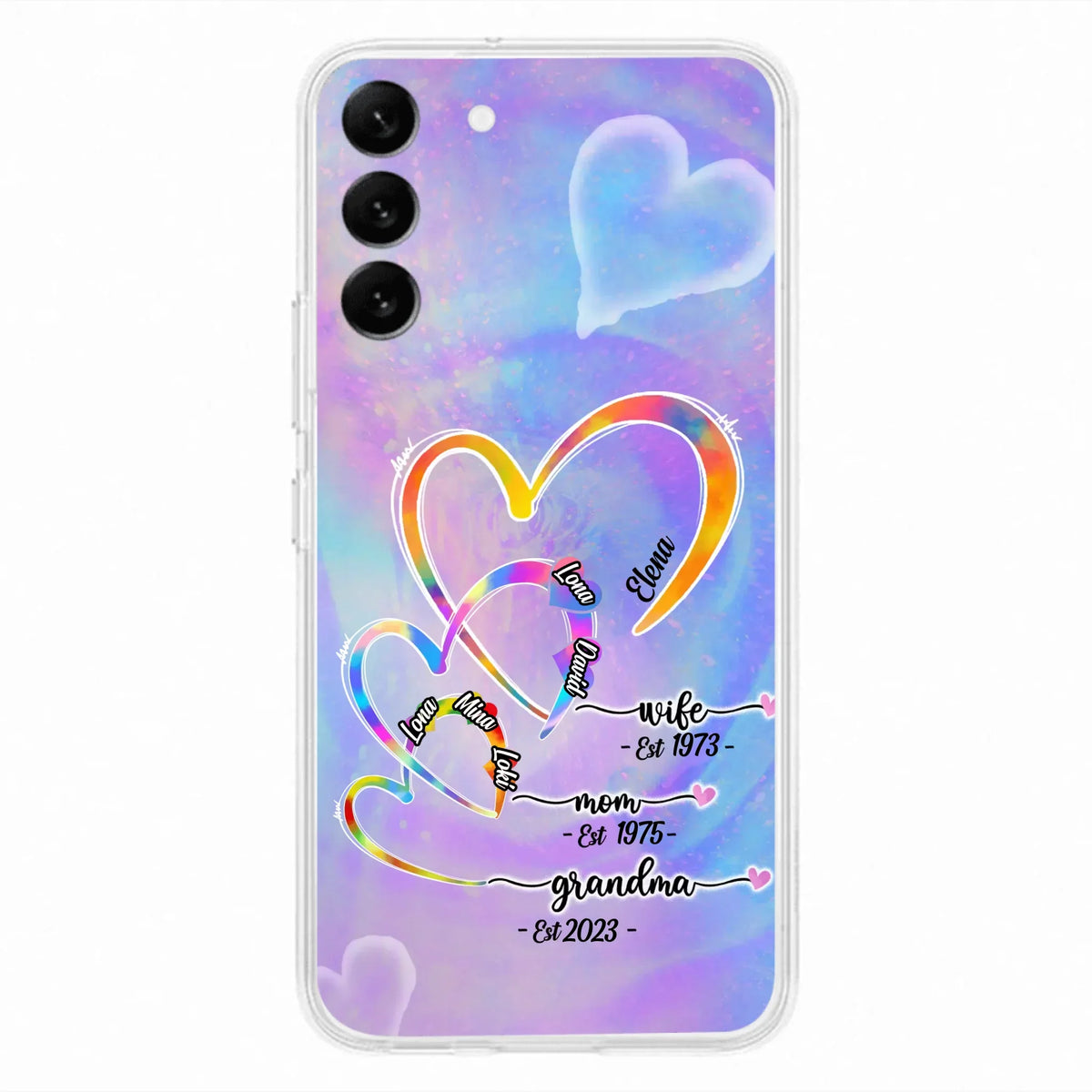 Personalized Mom Phone Case - Gift Idea For Mom/Grandma - Upto 4 Children/5 Grandchildren - Cases For iPhone/Samsung