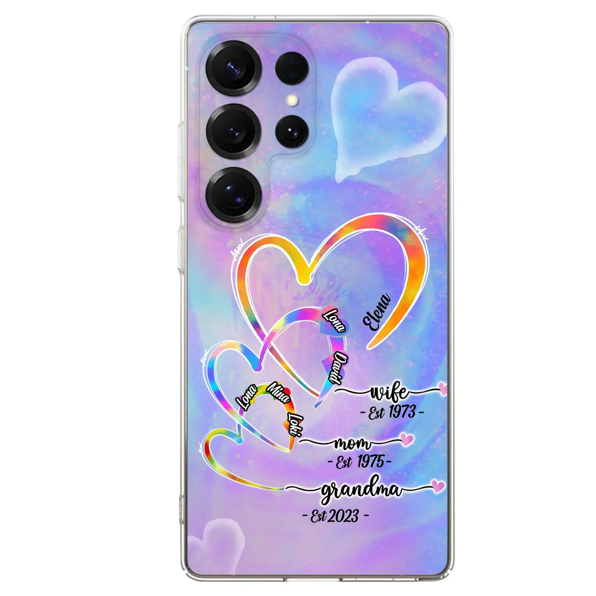 Personalized Mom Phone Case - Gift Idea For Mom/Grandma - Upto 4 Children/5 Grandchildren - Cases For iPhone/Samsung
