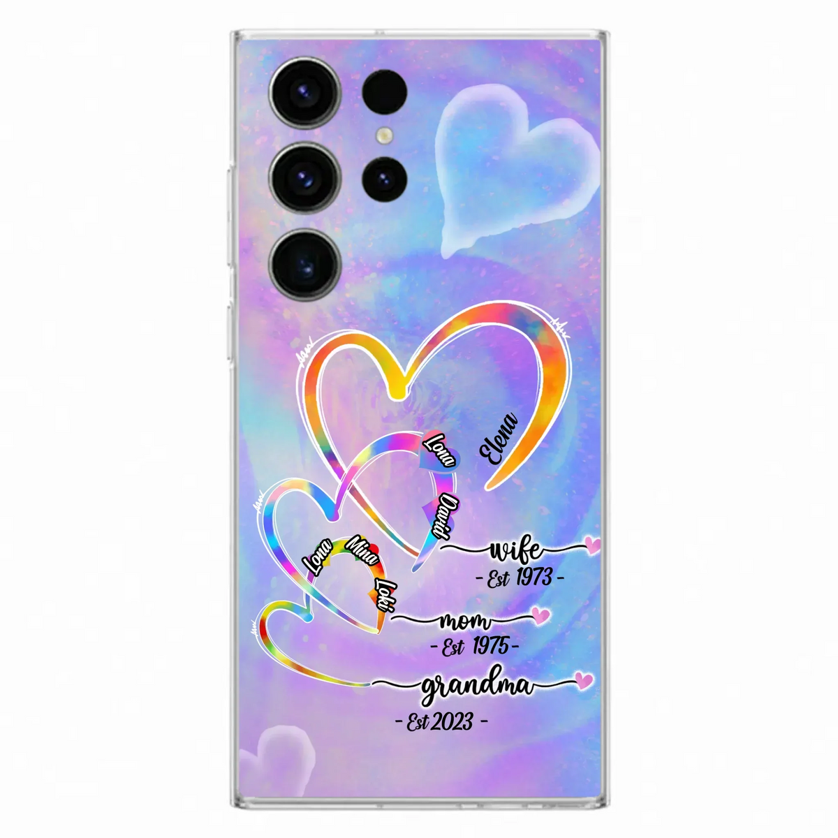 Personalized Mom Phone Case - Gift Idea For Mom/Grandma - Upto 4 Children/5 Grandchildren - Cases For iPhone/Samsung