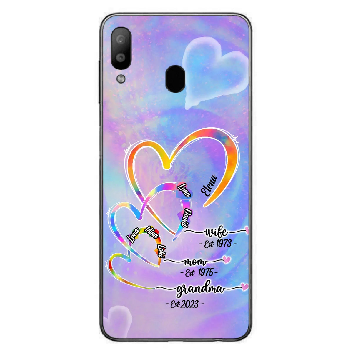 Personalized Mom Phone Case - Gift Idea For Mom/Grandma - Upto 4 Children/5 Grandchildren - Cases For iPhone/Samsung