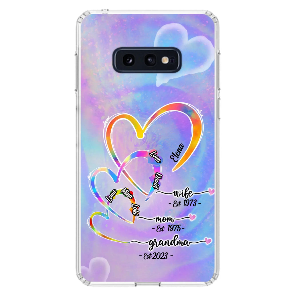 Personalized Mom Phone Case - Gift Idea For Mom/Grandma - Upto 4 Children/5 Grandchildren - Cases For iPhone/Samsung