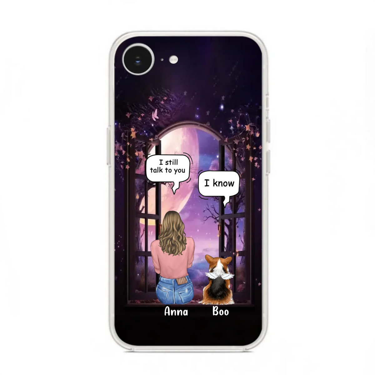 Custom Personalized Memorial Pet Phone Case - Upto 4 Dogs/Cats/Rabbits - Memorial Gift Idea for Dog/Cat/Rabbit Owners - Case For iPhone/Samsung