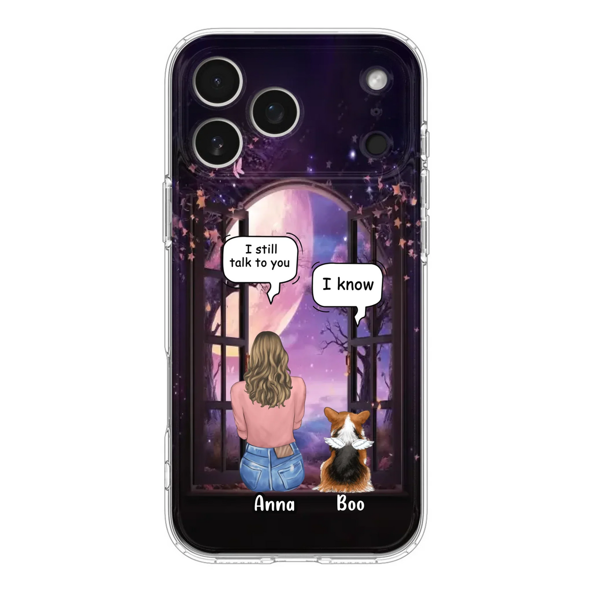 Custom Personalized Memorial Pet Phone Case - Upto 4 Dogs/Cats/Rabbits - Memorial Gift Idea for Dog/Cat/Rabbit Owners - Case For iPhone/Samsung