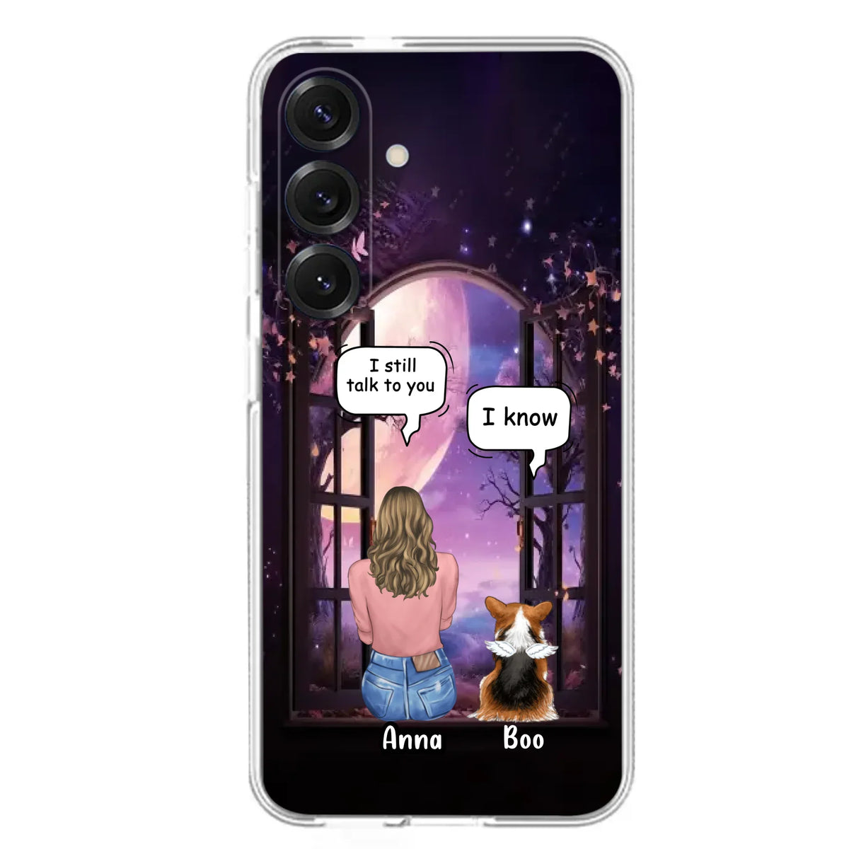 Custom Personalized Memorial Pet Phone Case - Upto 4 Dogs/Cats/Rabbits - Memorial Gift Idea for Dog/Cat/Rabbit Owners - Case For iPhone/Samsung