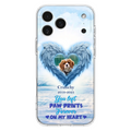 Custom Personalized Memorial Photo Phone Case - Memorial Gift Idea for Pet Owners - You Left Paw Prints Forever On My Heart - Case for iPhone/Samsung