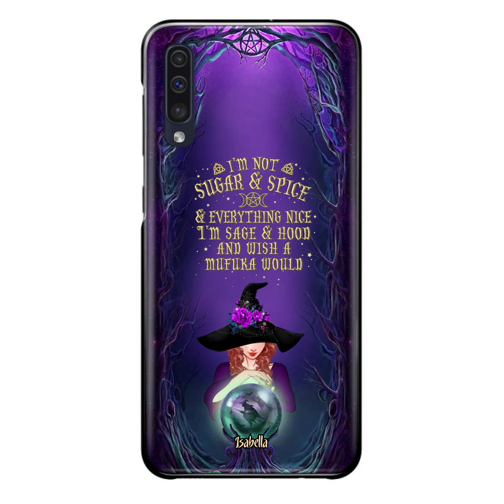 Custom Personalized Witch Phone Case - Gift Idea for Witch Lovers - I'm Not Sugar & Spice & Everything Nice - Case for iPhone/Samsung