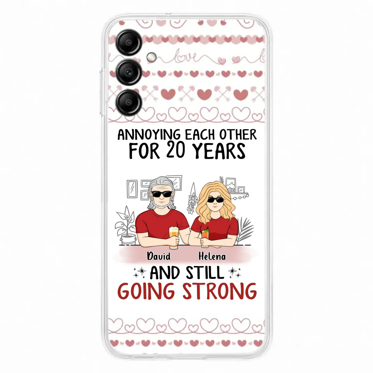 Custom Personalized Couple Phone Case - Best Gift Idea For Couple/Husband/Father's Day - Annoying Each Other For 20 Years And Still Going Strong - Case For iPhone/Samsung