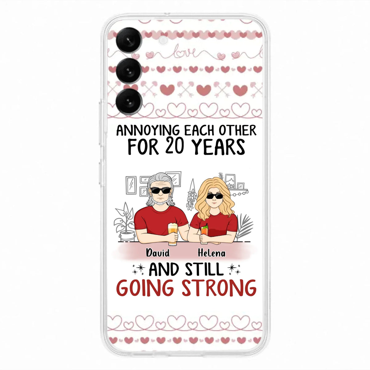 Custom Personalized Couple Phone Case - Best Gift Idea For Couple/Husband/Father's Day - Annoying Each Other For 20 Years And Still Going Strong - Case For iPhone/Samsung