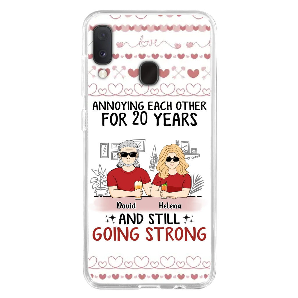 Custom Personalized Couple Phone Case - Best Gift Idea For Couple/Husband/Father's Day - Annoying Each Other For 20 Years And Still Going Strong - Case For iPhone/Samsung