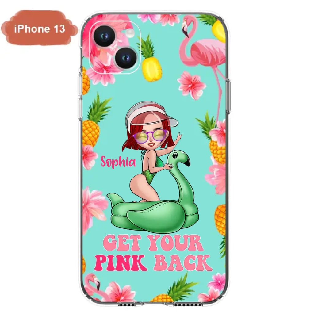 Custom Personalized Bikini Girl Phone Case - Gift Idea For Girl - Get Your Pink Back - Cases For iPhone/Samsung