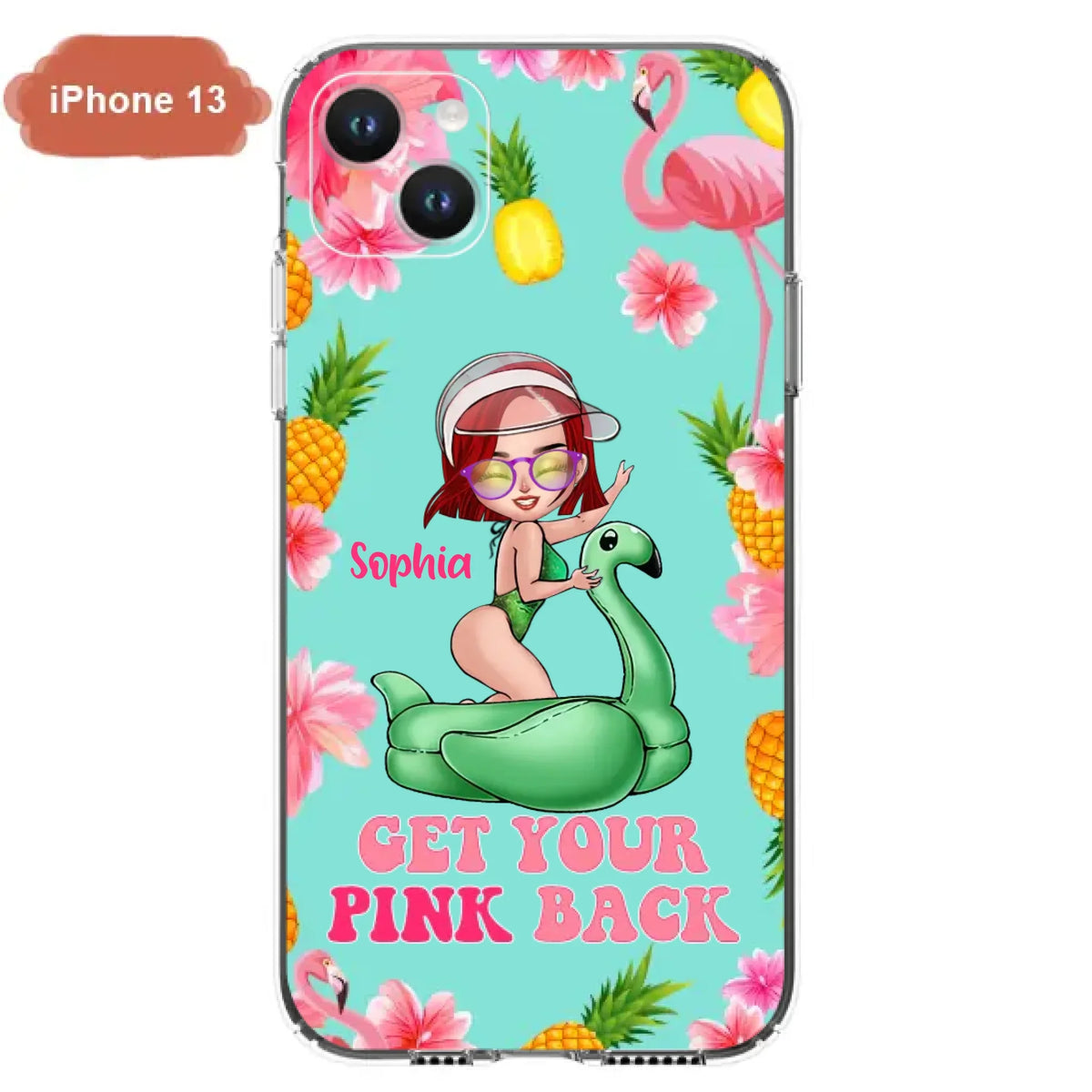 Custom Personalized Bikini Girl Phone Case - Gift Idea For Girl - Get Your Pink Back - Cases For iPhone/Samsung