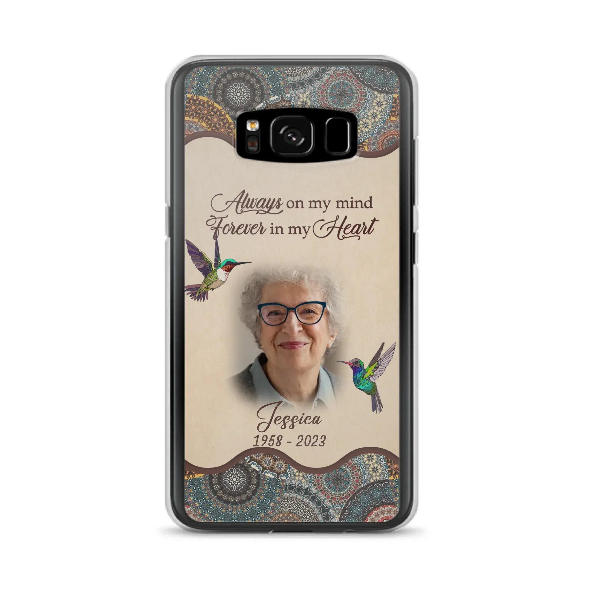Custom Personalized Memorial Photo Phone Case - Memorial Gift Idea For Mother's Day/Father's Day - Always On My Mind, Forever In My Heart - Case For iPhone/Samsung