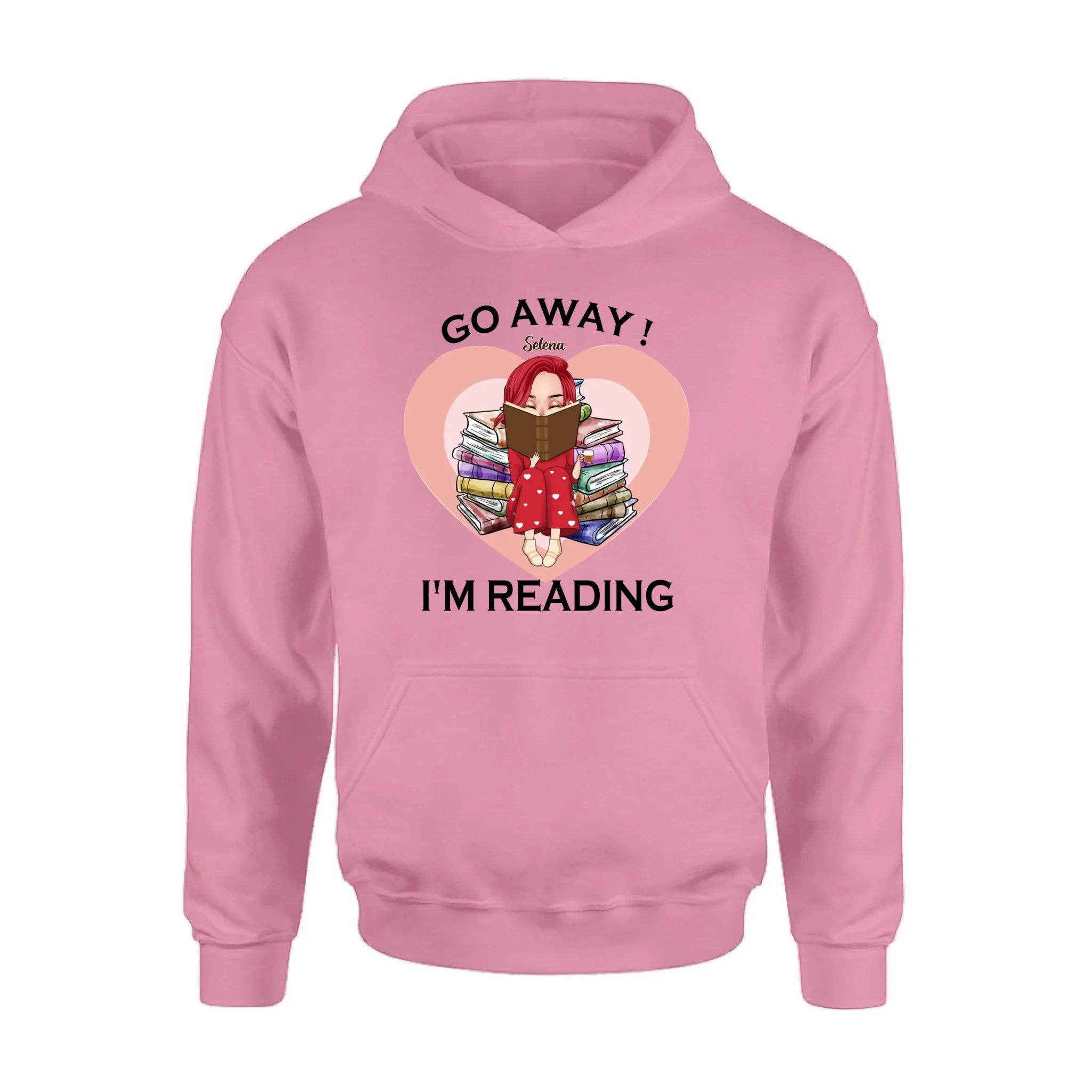 Custom Personalized Reading Girl Shirt/ Pullover Hoodie - Gift Idea For Books Lover - Go Away I'm Reading