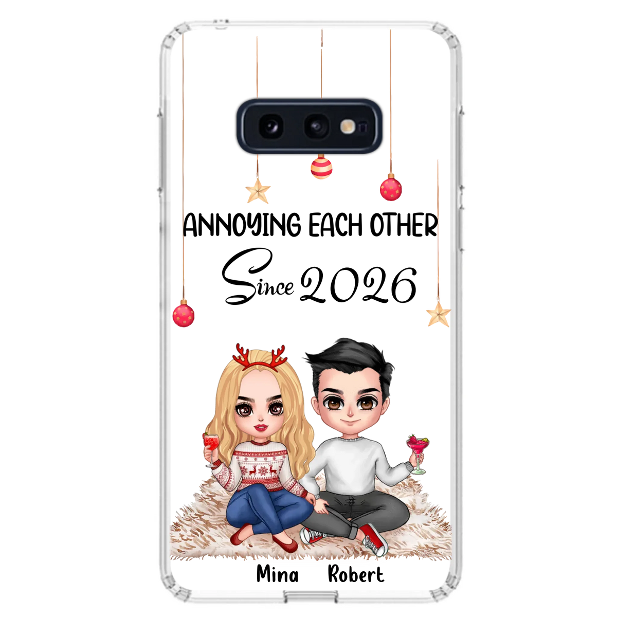 Custom Personalized Couple Phone Case - Christmas  Gift Idea For Couple - Annoying Each Other Since 2026 - Case for iPhone/Samsung