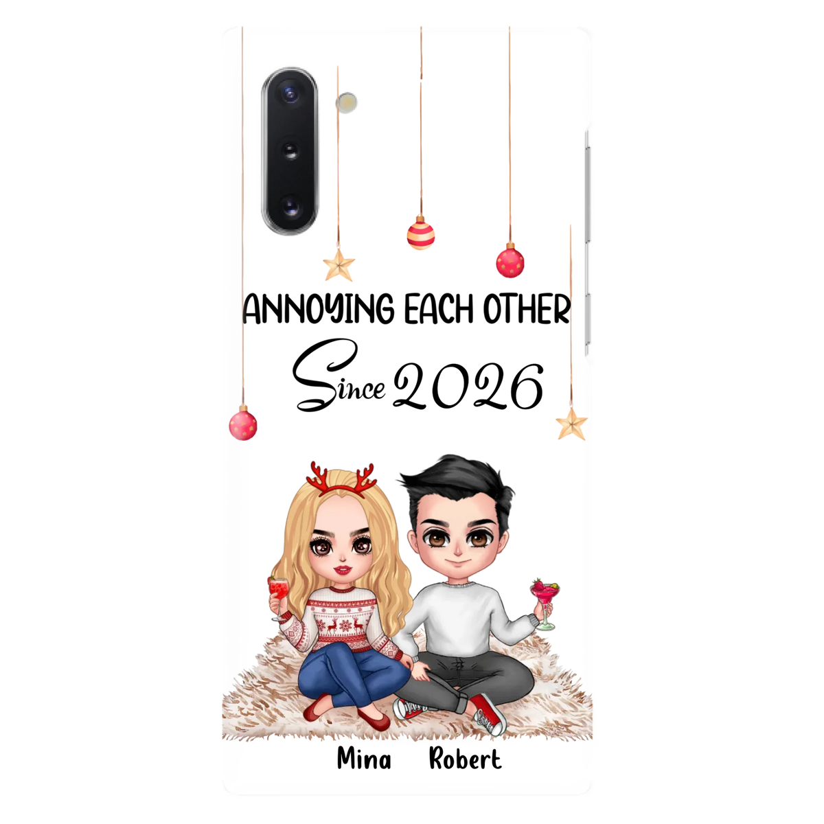 Custom Personalized Couple Phone Case - Christmas  Gift Idea For Couple - Annoying Each Other Since 2026 - Case for iPhone/Samsung