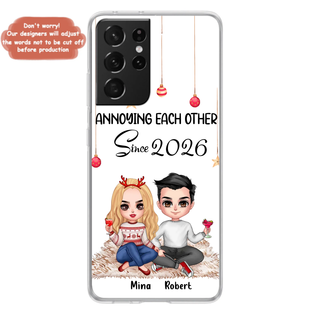 Custom Personalized Couple Phone Case - Christmas  Gift Idea For Couple - Annoying Each Other Since 2026 - Case for iPhone/Samsung