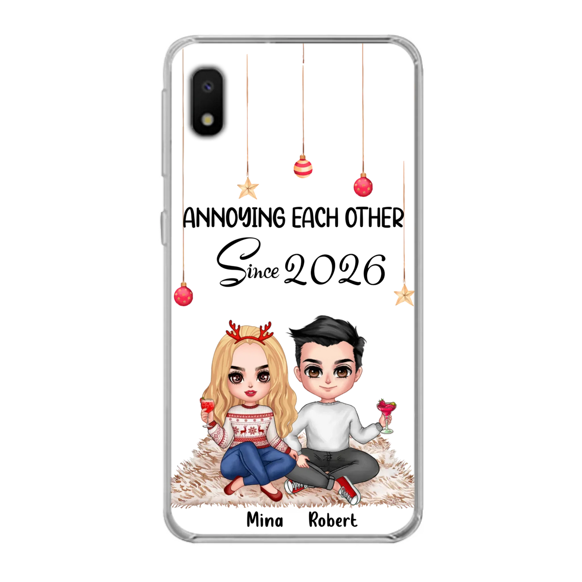Custom Personalized Couple Phone Case - Christmas  Gift Idea For Couple - Annoying Each Other Since 2026 - Case for iPhone/Samsung