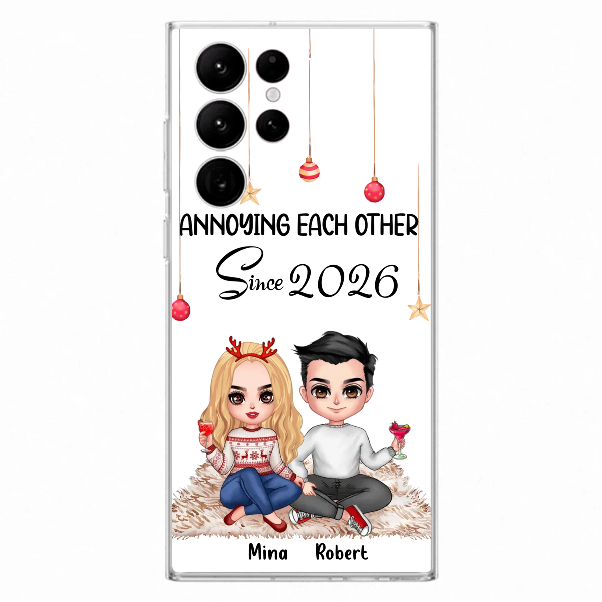 Custom Personalized Couple Phone Case - Christmas  Gift Idea For Couple - Annoying Each Other Since 2026 - Case for iPhone/Samsung