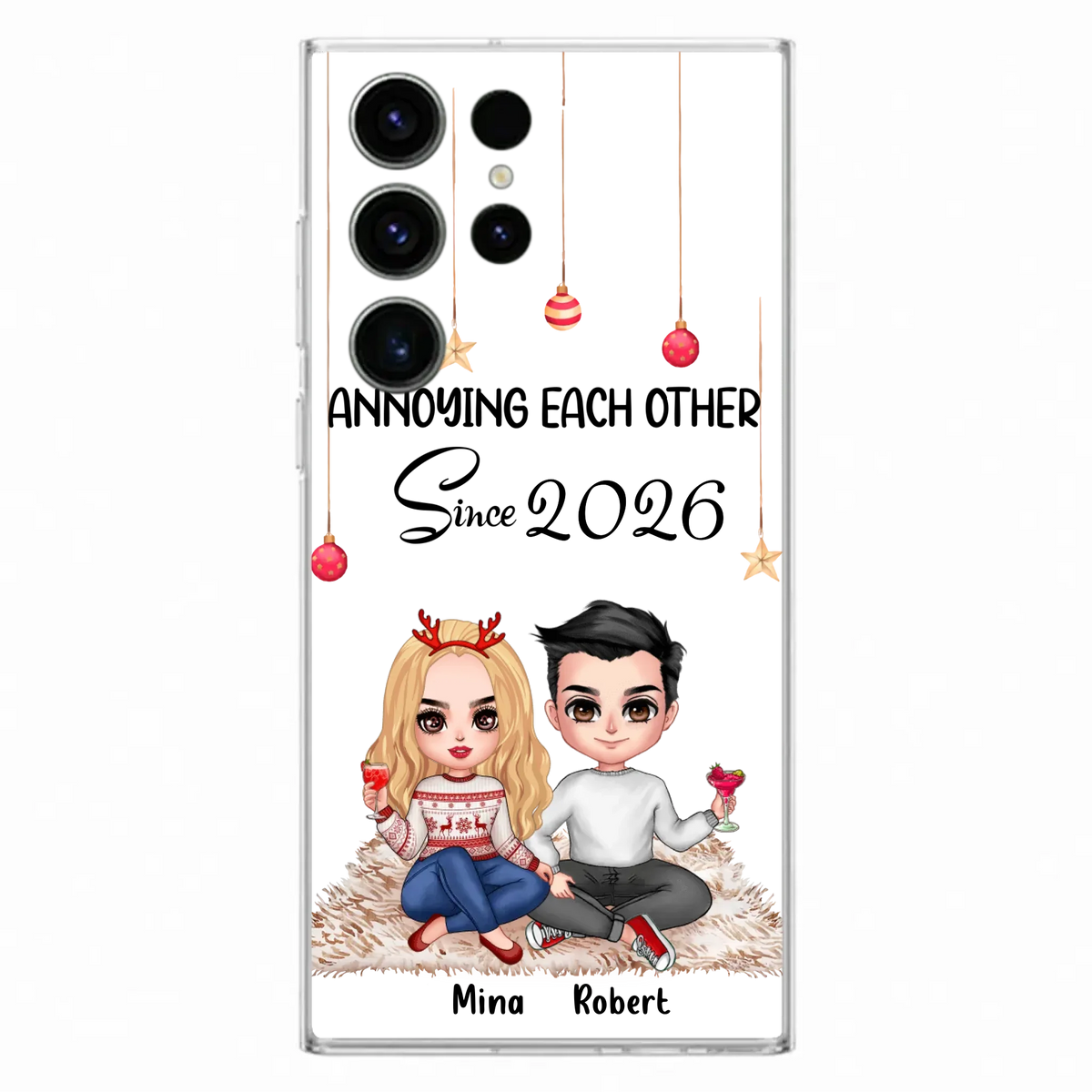 Custom Personalized Couple Phone Case - Christmas  Gift Idea For Couple - Annoying Each Other Since 2026 - Case for iPhone/Samsung