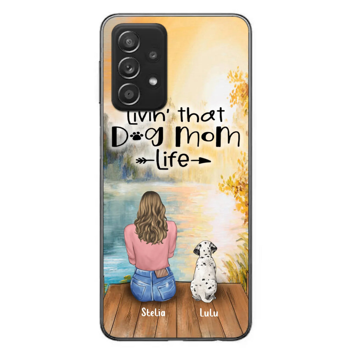 Custom Personalized Dog Mom Phone Case - Gift for Dog Lovers - iPhone & Samsung Case with upto 4 Dogs