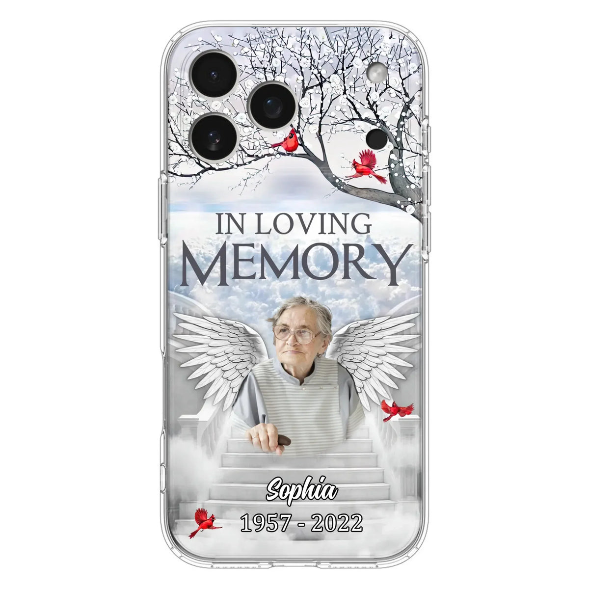 Custom Personalized Memorial Phone Case - Upload Photo - Memorial Gift Idea For Family - In Loving Memory - Case For iPhone & Samsung
