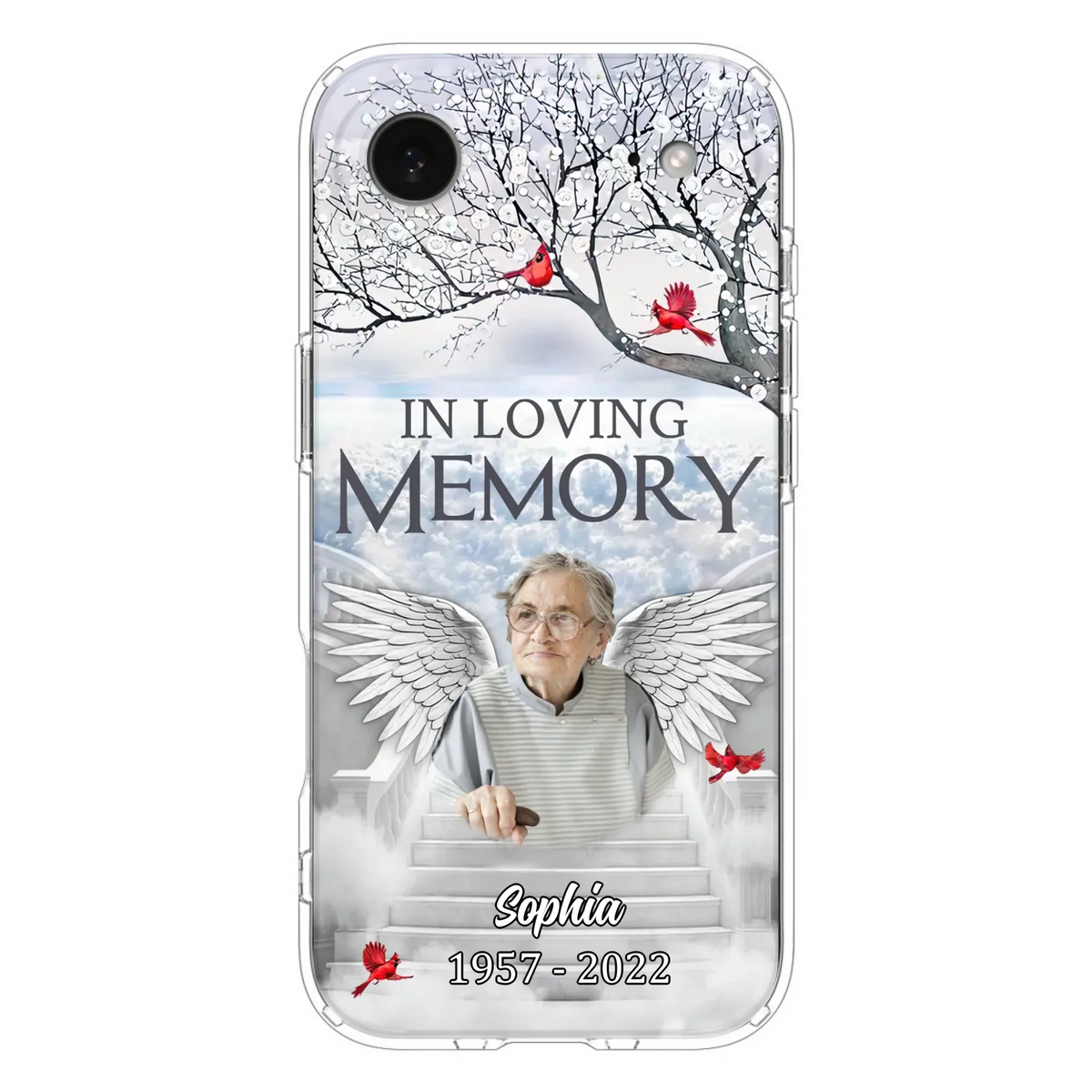 Custom Personalized Memorial Phone Case - Upload Photo - Memorial Gift Idea For Family - In Loving Memory - Case For iPhone & Samsung