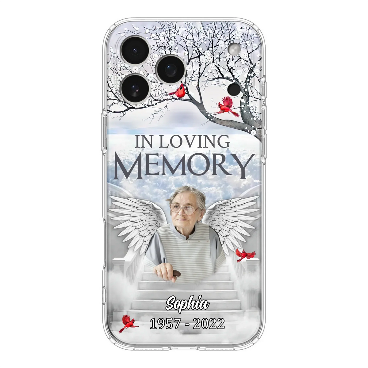 Custom Personalized Memorial Phone Case - Upload Photo - Memorial Gift Idea For Family - In Loving Memory - Case For iPhone & Samsung
