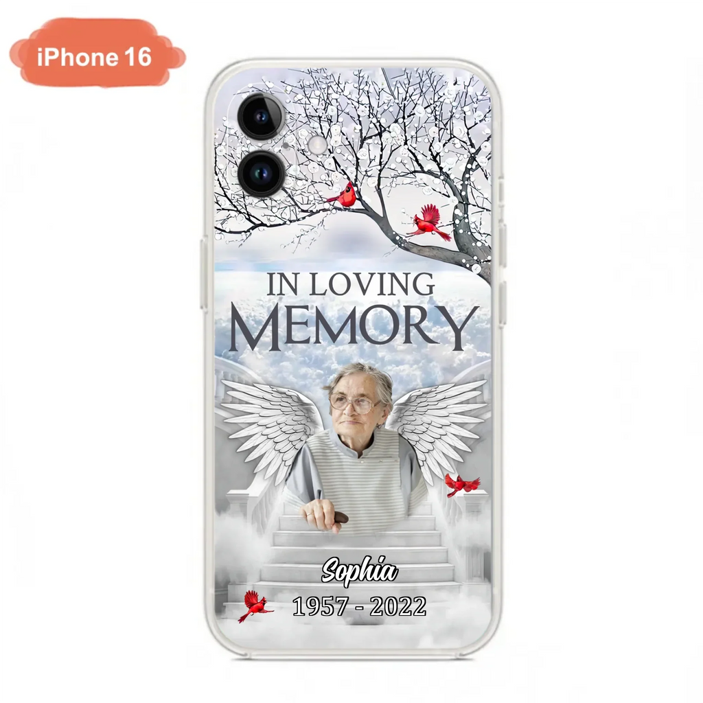 Custom Personalized Memorial Phone Case - Upload Photo - Memorial Gift Idea For Family - In Loving Memory - Case For iPhone & Samsung