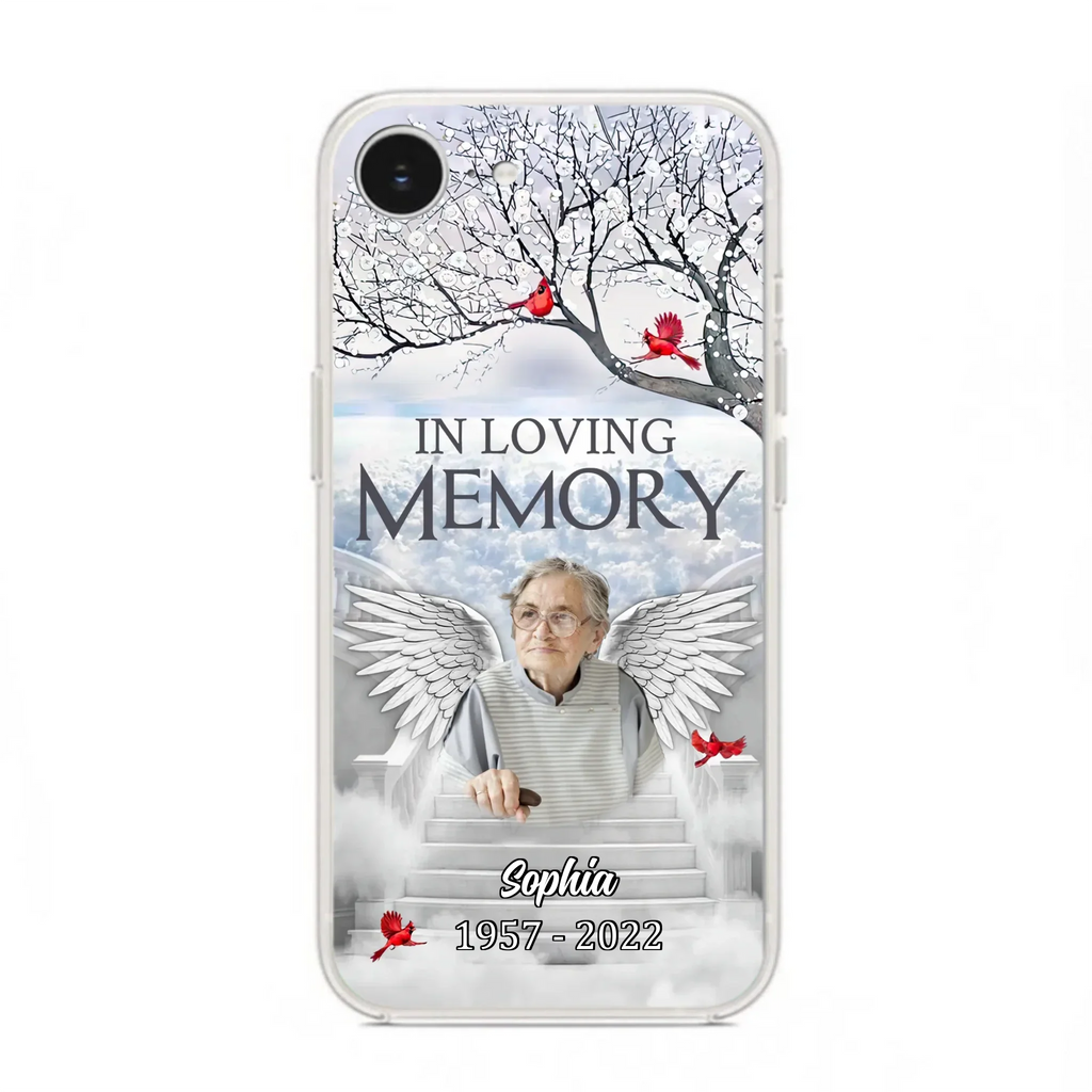 Custom Personalized Memorial Phone Case - Upload Photo - Memorial Gift Idea For Family - In Loving Memory - Case For iPhone & Samsung