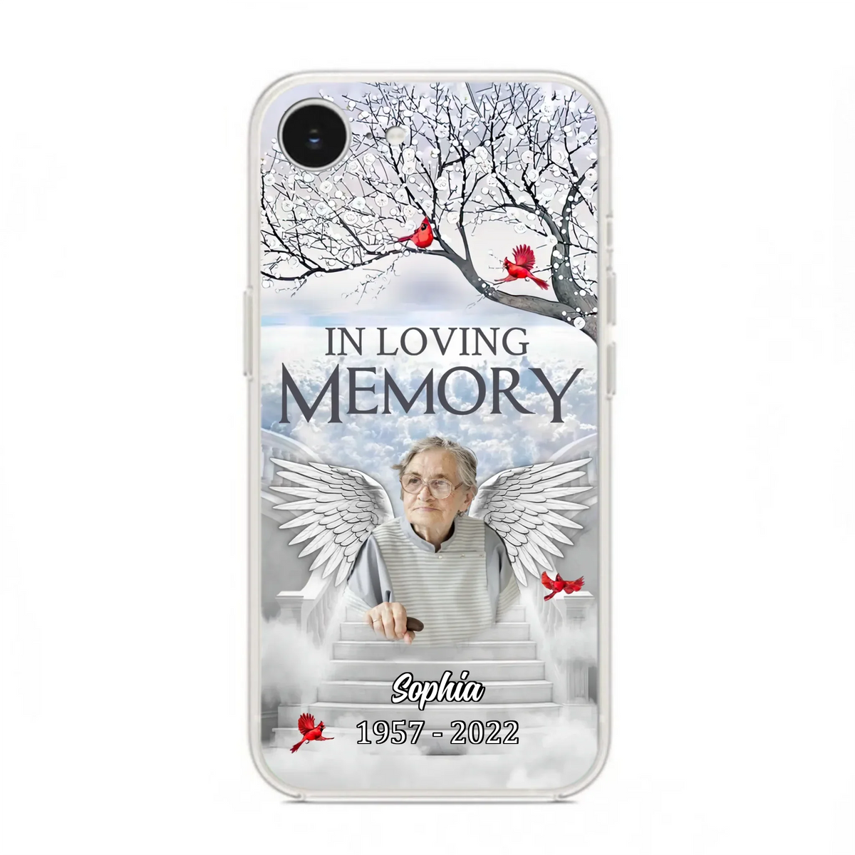 Custom Personalized Memorial Phone Case - Upload Photo - Memorial Gift Idea For Family - In Loving Memory - Case For iPhone & Samsung