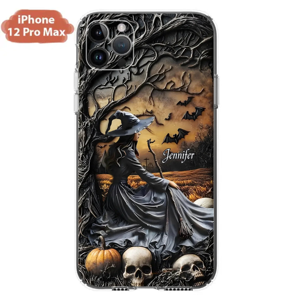 Custom Personalized Witch Phone Case For iPhone/ Samsung- Halloween/ Birthday Gift Idea For Yourself, Women, Witch Lovers