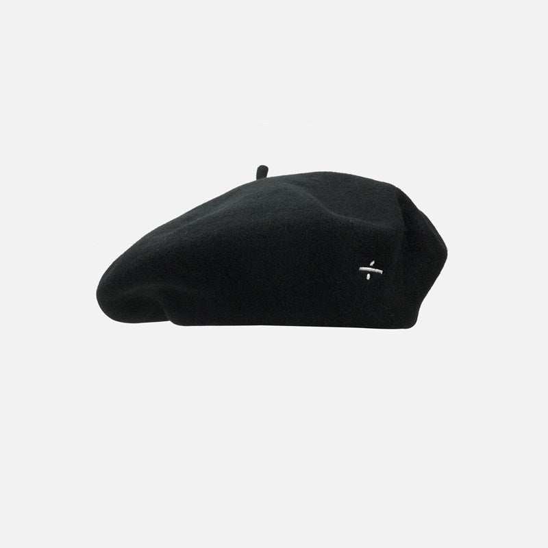 Wool-blend Beret For Women Oversized Fit Painters Cap