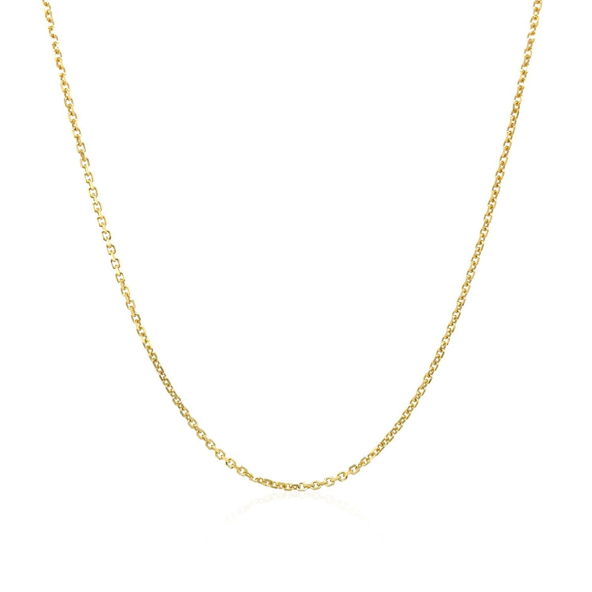 10k Yellow Gold Cable Chain 1.1mm