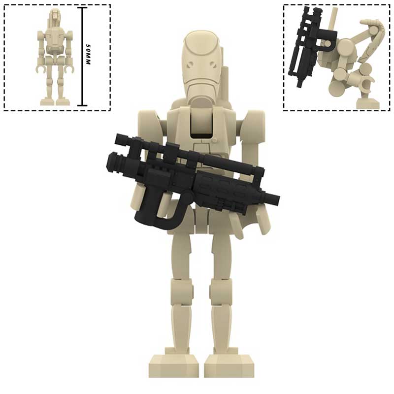 Star Wars Battle Droid Clone Wars Minifigure with Updated Design