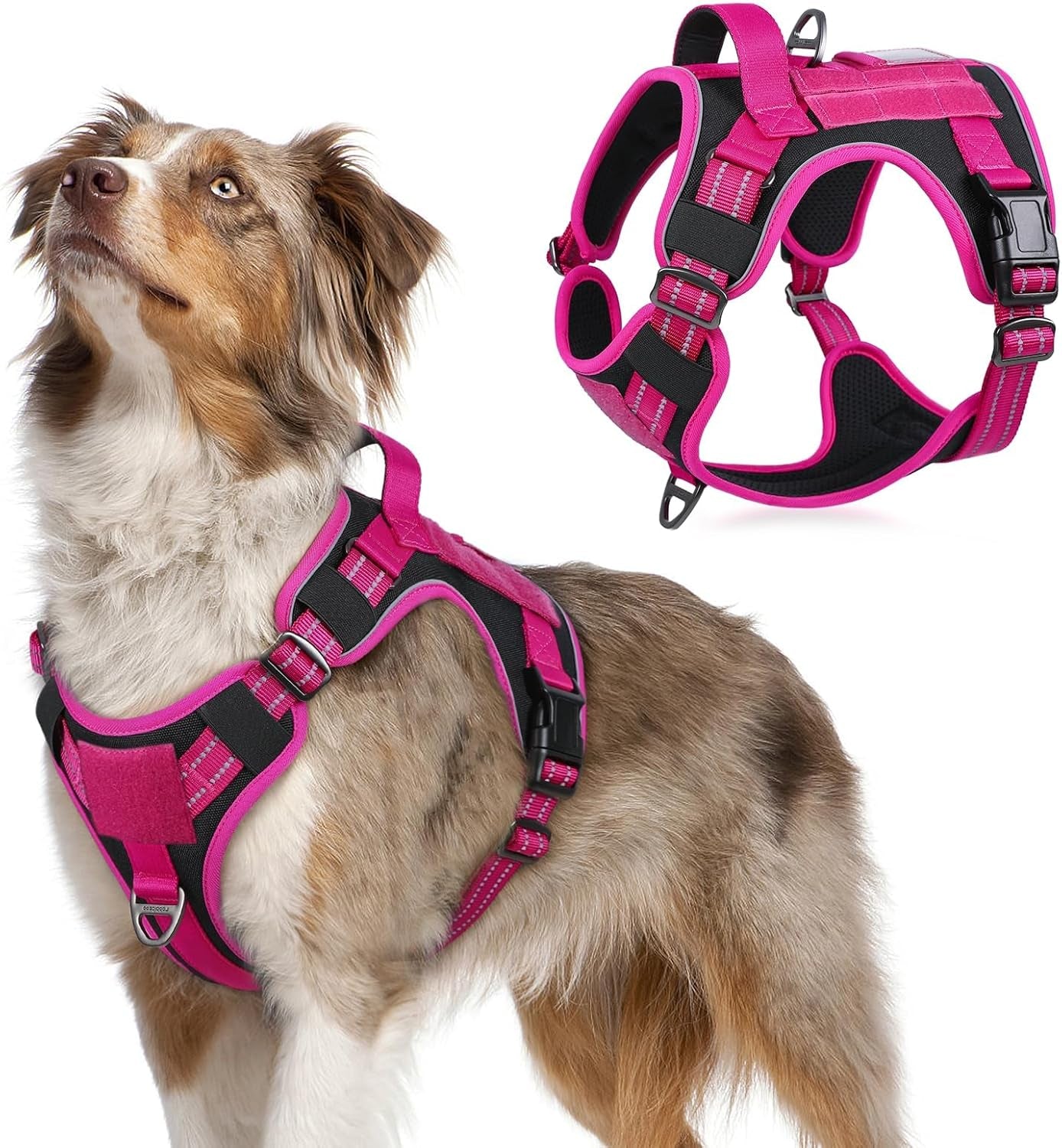No-Pull Tactical Dog Harness MOLLE Vest for Medium & Large Dogs