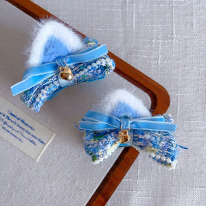 3 Blue Cat Ears