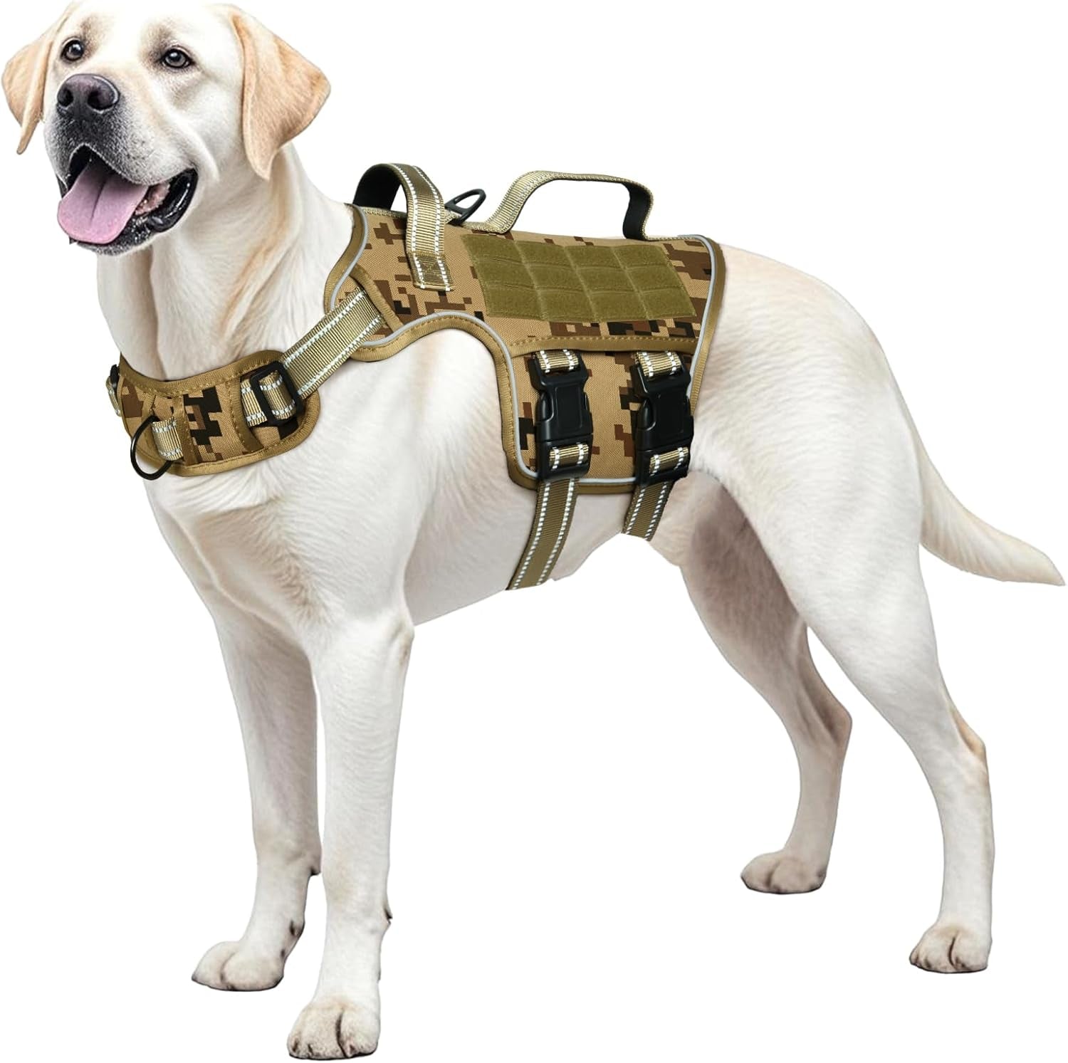 Heavy Duty No-Pull Tactical Dog Harness Molle Vest
