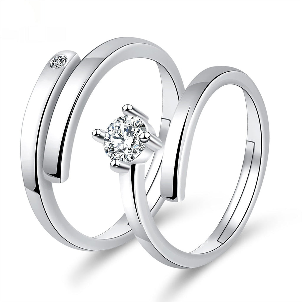 Moissanite Engagement Couple Couple Rings
