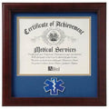 Flag Connections Emergency Medical Services Certificate of Achievement Frame.
